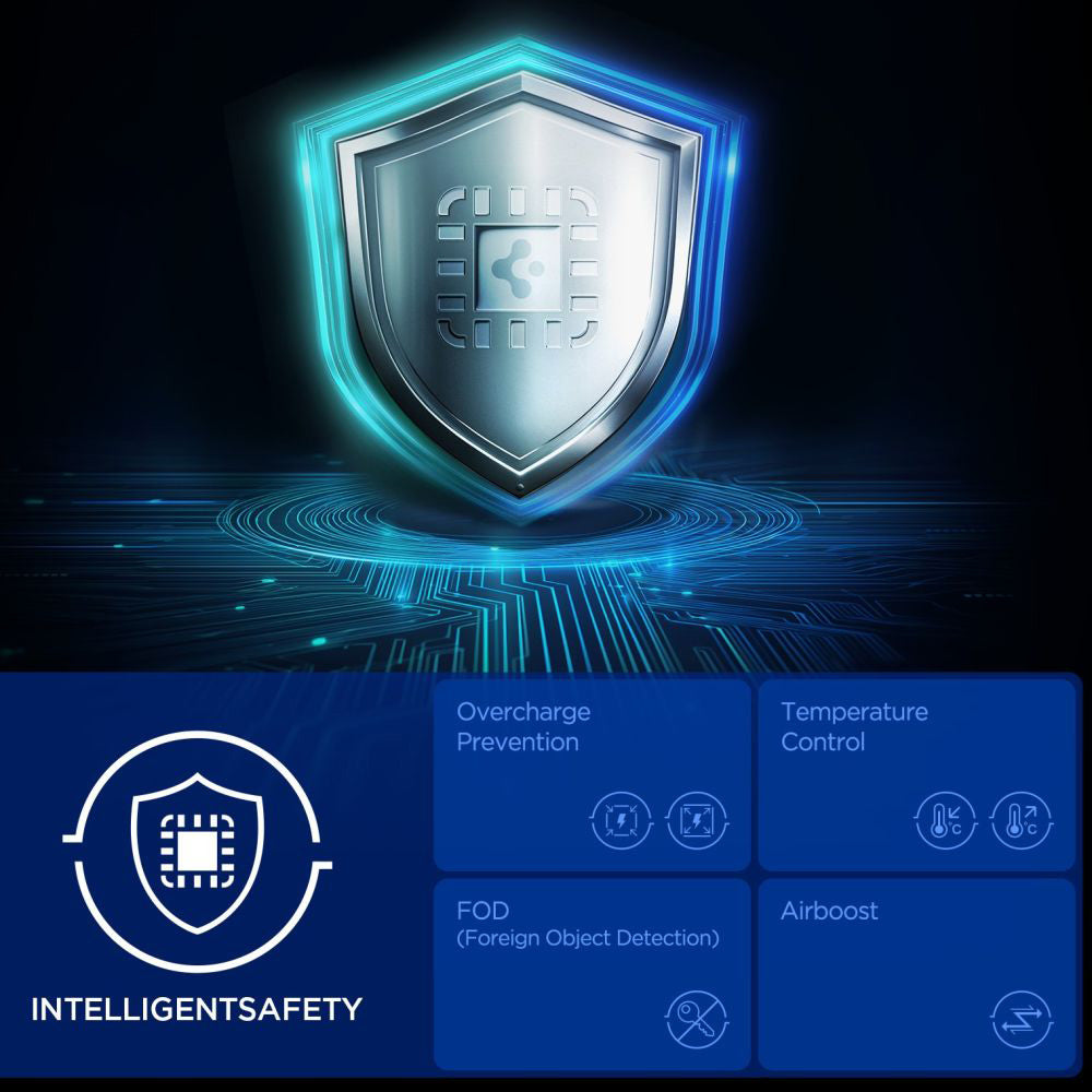 Spigen EF302MOQ 3in1 Wireless Network Charger, 25W, 1 x USB-C, Gray