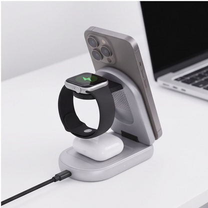 Tech-Protect A53 3in1 Wireless Network Charger, 25W, Gray