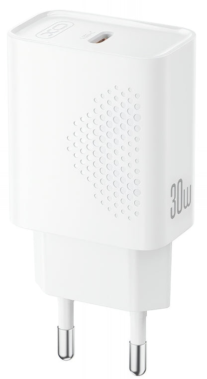 XO Design L162 Network Charger, 30W, 3A, 1 x USB-C, White