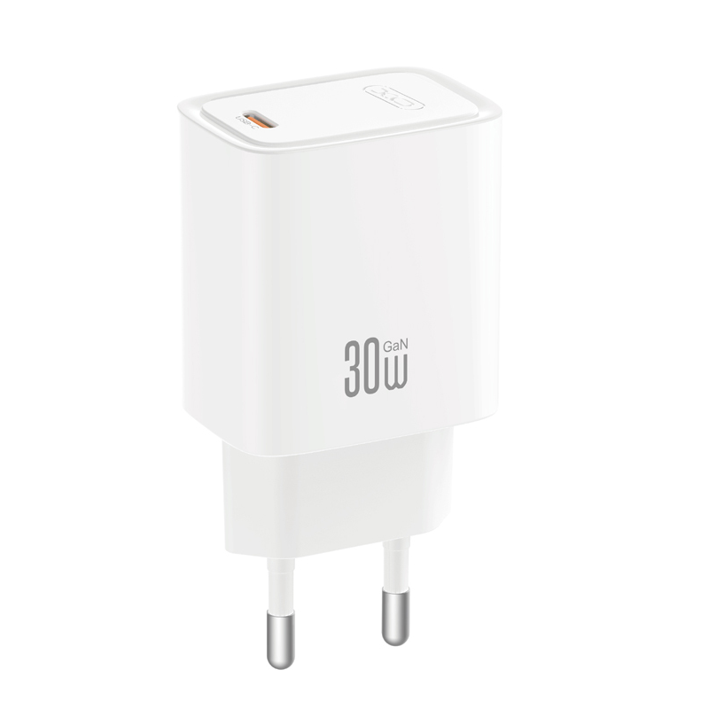 XO Design CE53 Mains Charger, 30W, 3A, 1 x USB-C, White