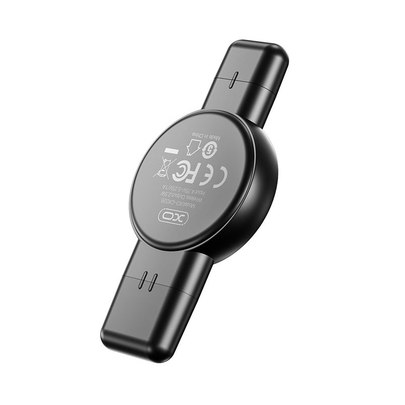 XO Design CX026 Wireless Charger for Apple Watch Series, USB-A / USB-C, Black
