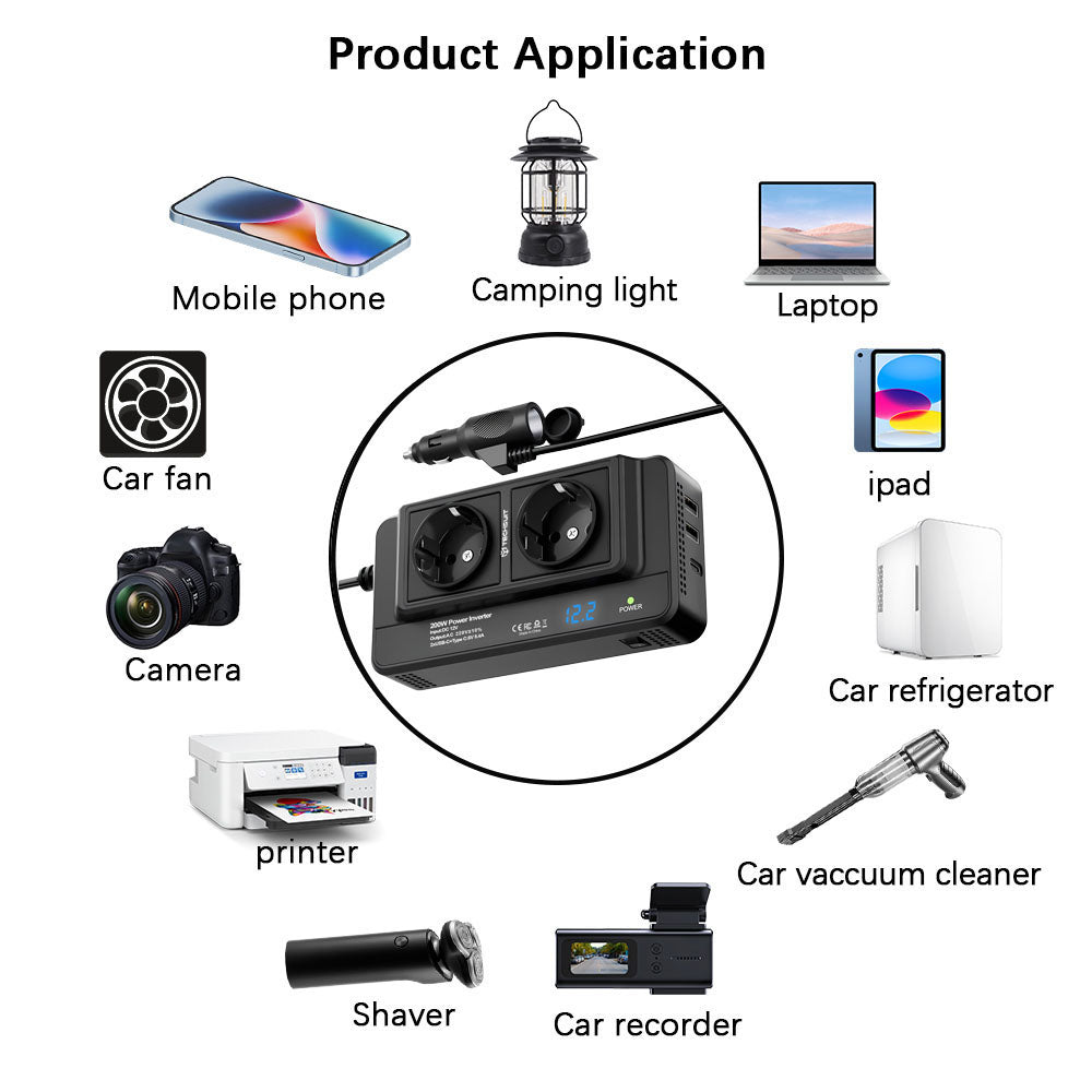 Auto Electric Inverter Techsuit PowerDriveX, 200W