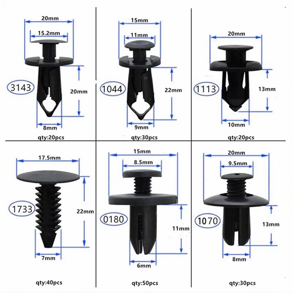 OEM Auto Clips / Clamps Kit, 190in1