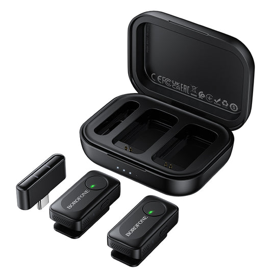 Borofone BFK17 Lemai Lavalier, USB-C, Set of 2, Black