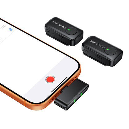 Borofone BFK17 Lemai Lavalier, USB-C, Set of 2, Black