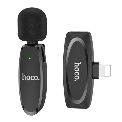 HOCO L15 Lavalier, Lightning, Black