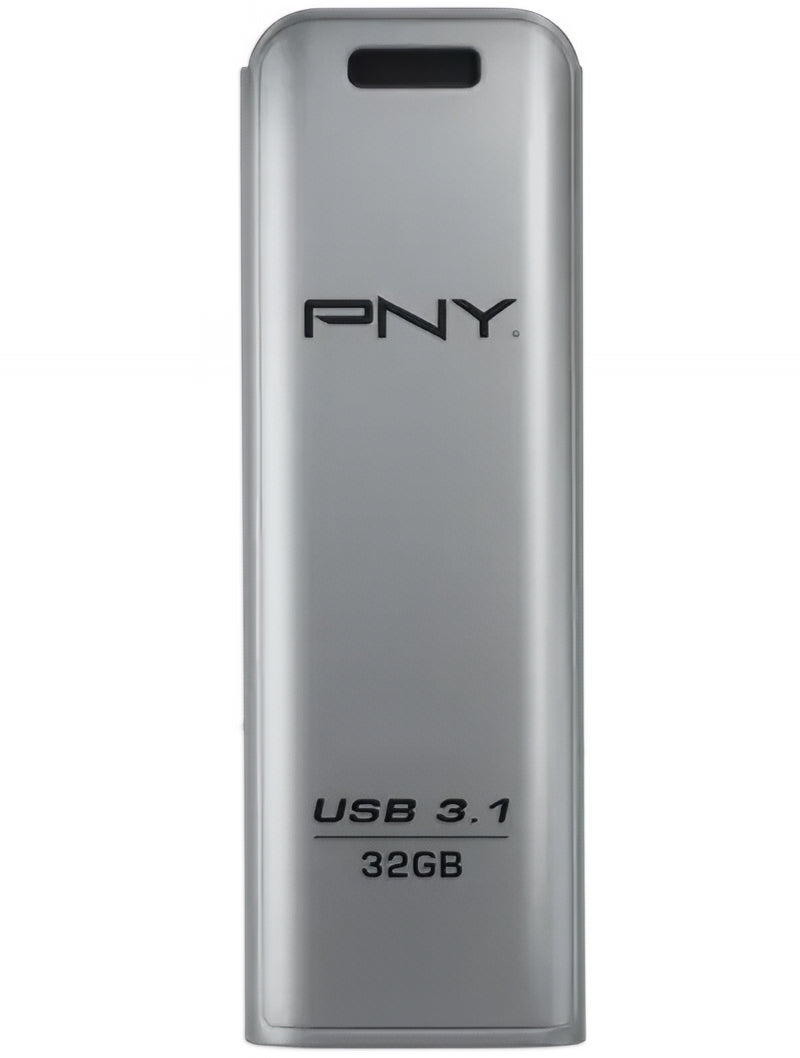 External USB-A 3.1 Memory PNY Elite Steel, 32Gb FD32GESTEEL31G-EF