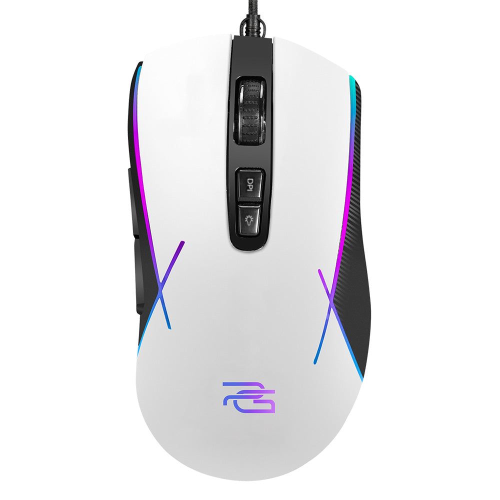 Proove Defiant Wired USB Gaming Mouse, RGB, 7200DPI, White CMDE00000101