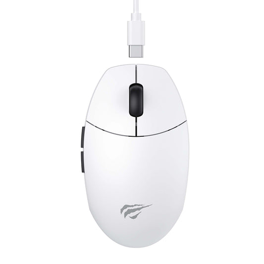 HAVIT MS1039W Wireless Gaming Mouse, 800DPI - 7400DPI, Wi-Fi / Wired, White