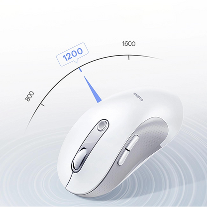 Baseus F02 Wireless Mouse, 4000DPI, BT / Wi-Fi, White B0203202