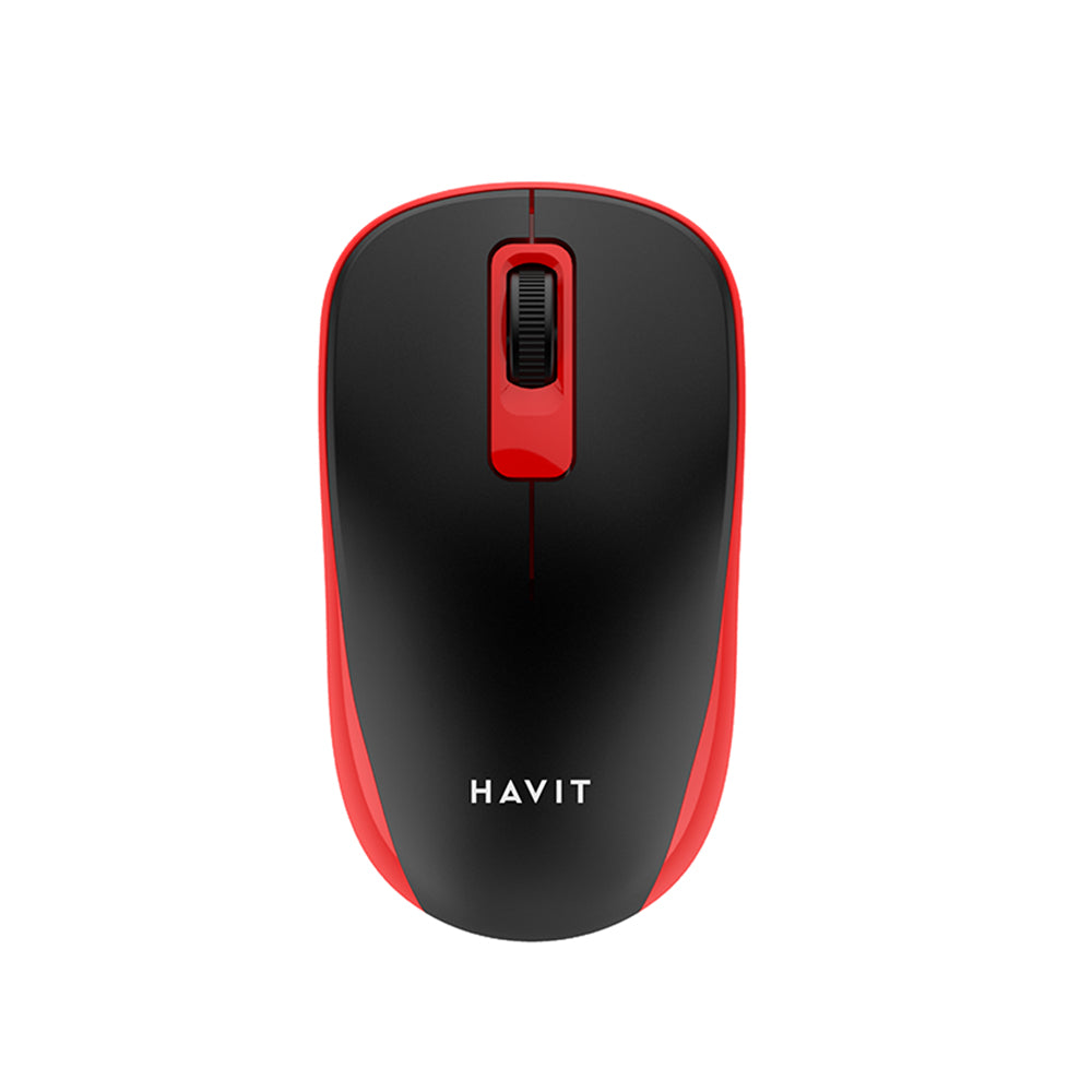 HAVIT MS626GT Wireless Mouse, 1200DPI, Black Red
