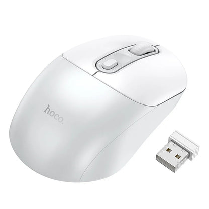 Wireless Mouse HOCO GM28, 1600DPI, White