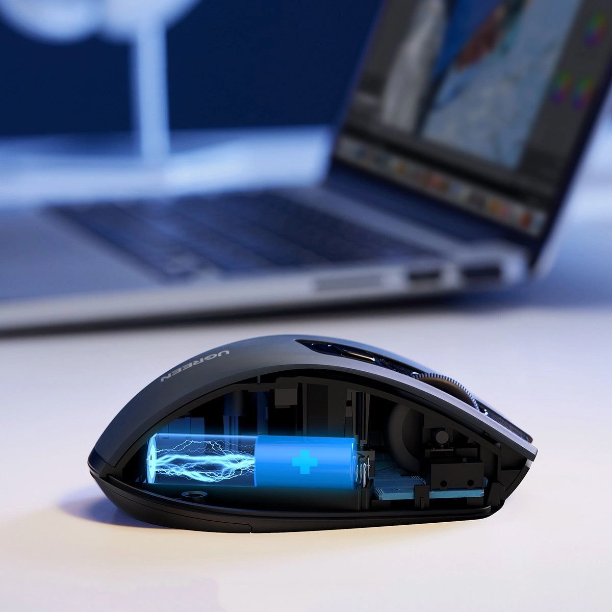 Wireless Mouse UGREEN MU006, 4000DPI, Black 