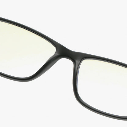 Men's Techsuit F2388 Computer Glasses, Anti-Blue Light, Black Red