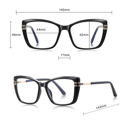 Techsuit 2273 Women's Computer Glasses, Anti-Blue Light, Light Brown