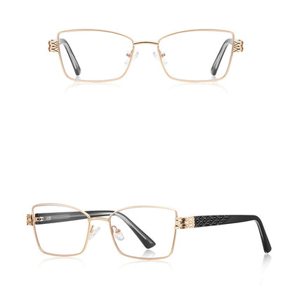 Techsuit 3171 Women's Computer Glasses, Anti-Blue Light, Black Gold