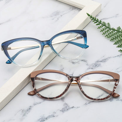 Techsuit Women's Computer Glasses F5018-C6, Anti-Blue Light, Brown