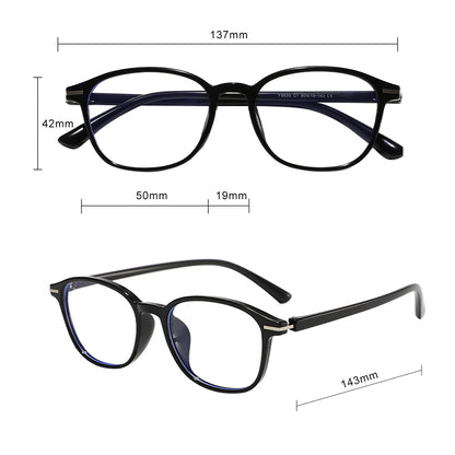 Unisex Techsuit 6635 Computer Glasses, Anti-Blue Light, Black Purple