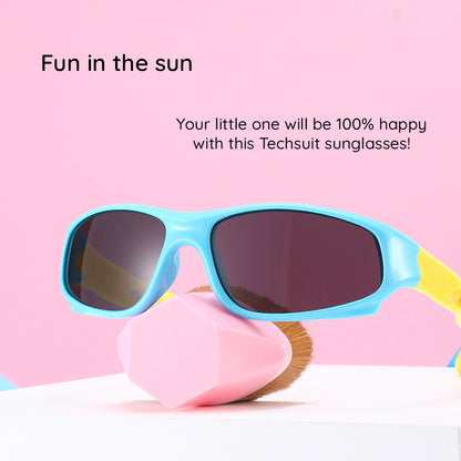 Techsuit 816-C3 Kids' Sport Sunglasses, Polarized, Pink Green