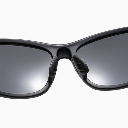 Unisex Cycling Glasses Techsuit 9309, Polarized, Black Gray