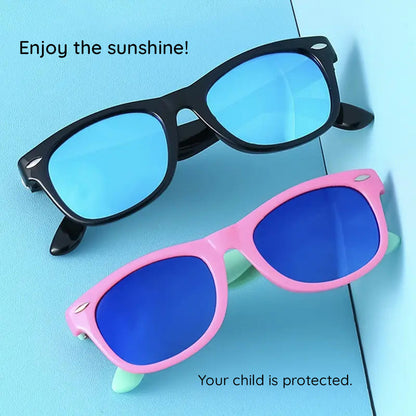 Techsuit D802 Kids' Sunglasses, Polarized, UV Protection, Red White