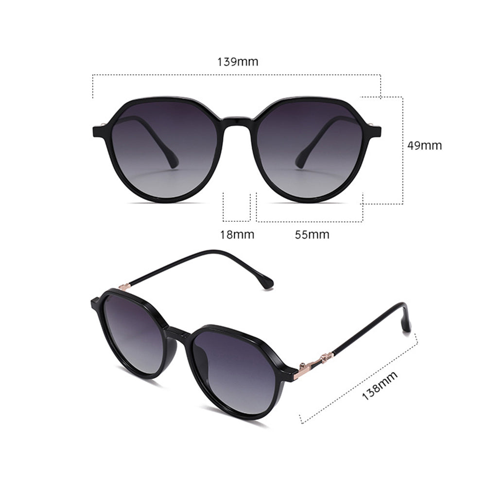 Techsuit 2203 Women's Sunglasses, Polarized, UV Protection, Gray Pink