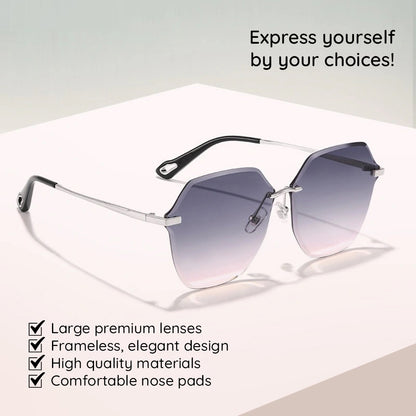 Techsuit 8195 Women's Sunglasses, Silver Purple