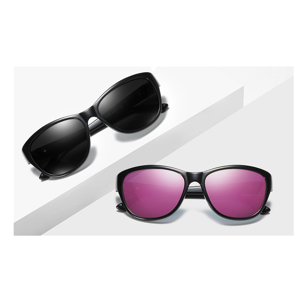 Techsuit A572 Women's Sunglasses, Polarized, UV Protection, Black Gray Gradient