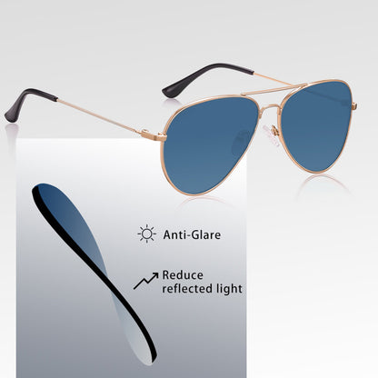 Unisex Techsuit 3025 Sunglasses, UV Protection, Gold Pink Blue