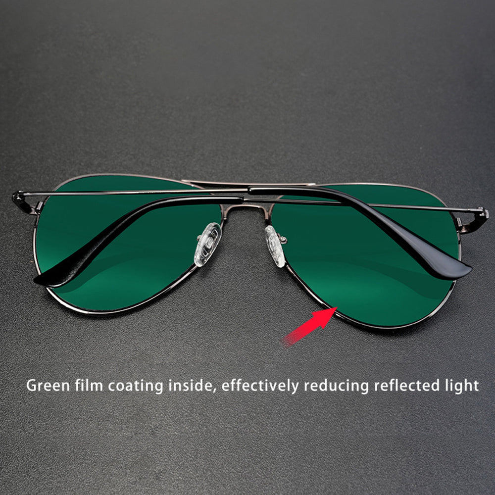 Unisex Techsuit 3025 Sunglasses, UV Protection, Gold Green
