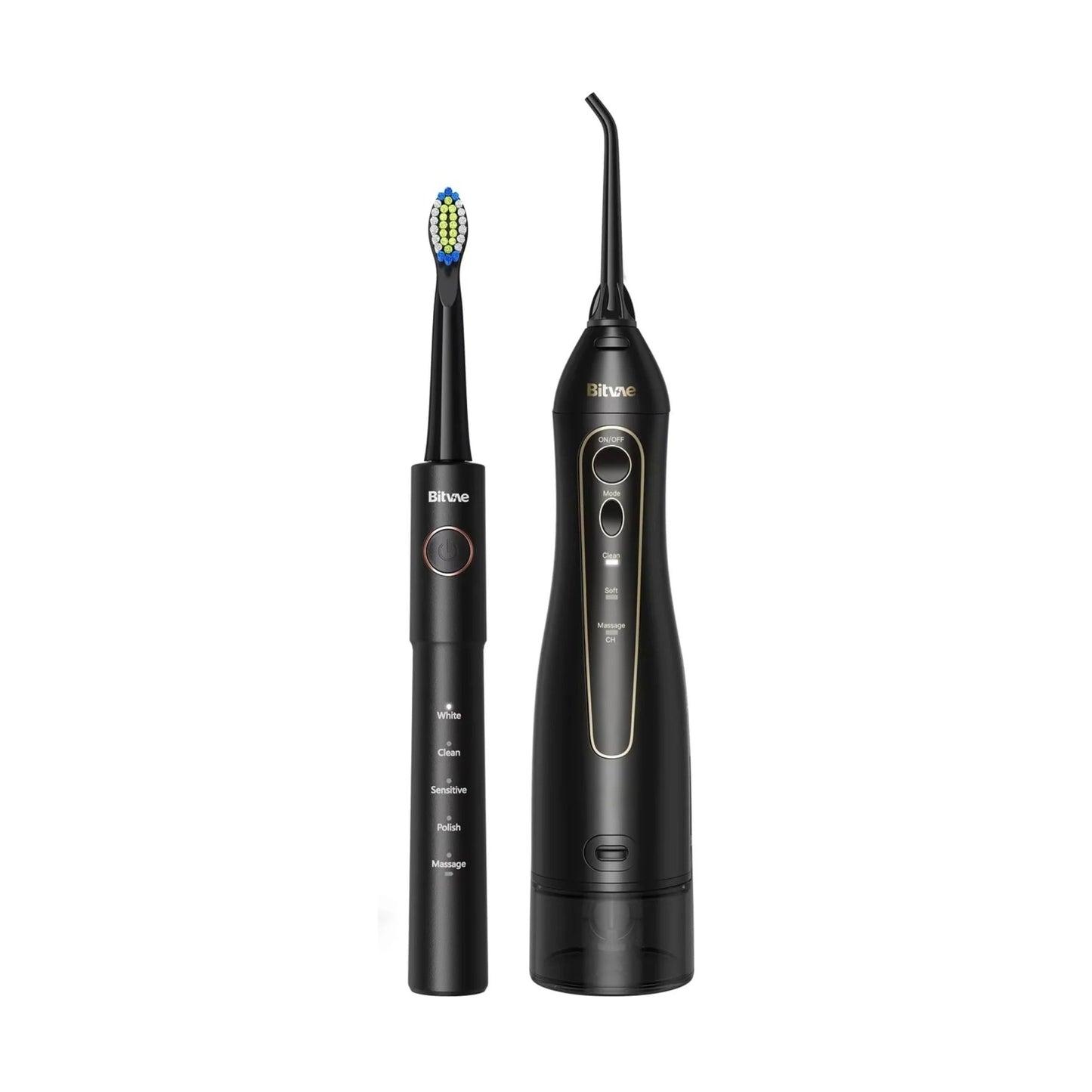 Electric Toothbrush and Oral Irrigator Bitvae E11 + F5020E, Black