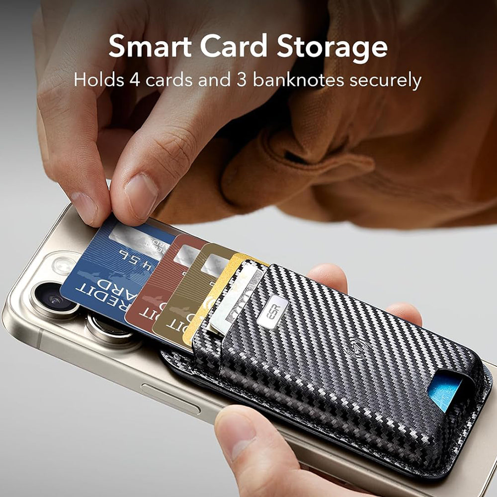 Magsafe Wallet, ESR, Classic Geo Carbon, Black