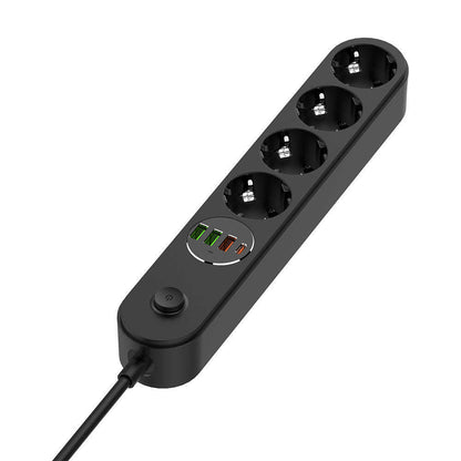 ColorWay Extension Cord, 4 x Schuko, Black