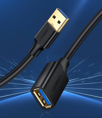 UGREEN US129 USB 3.0 Extension Cable, 2m, Black