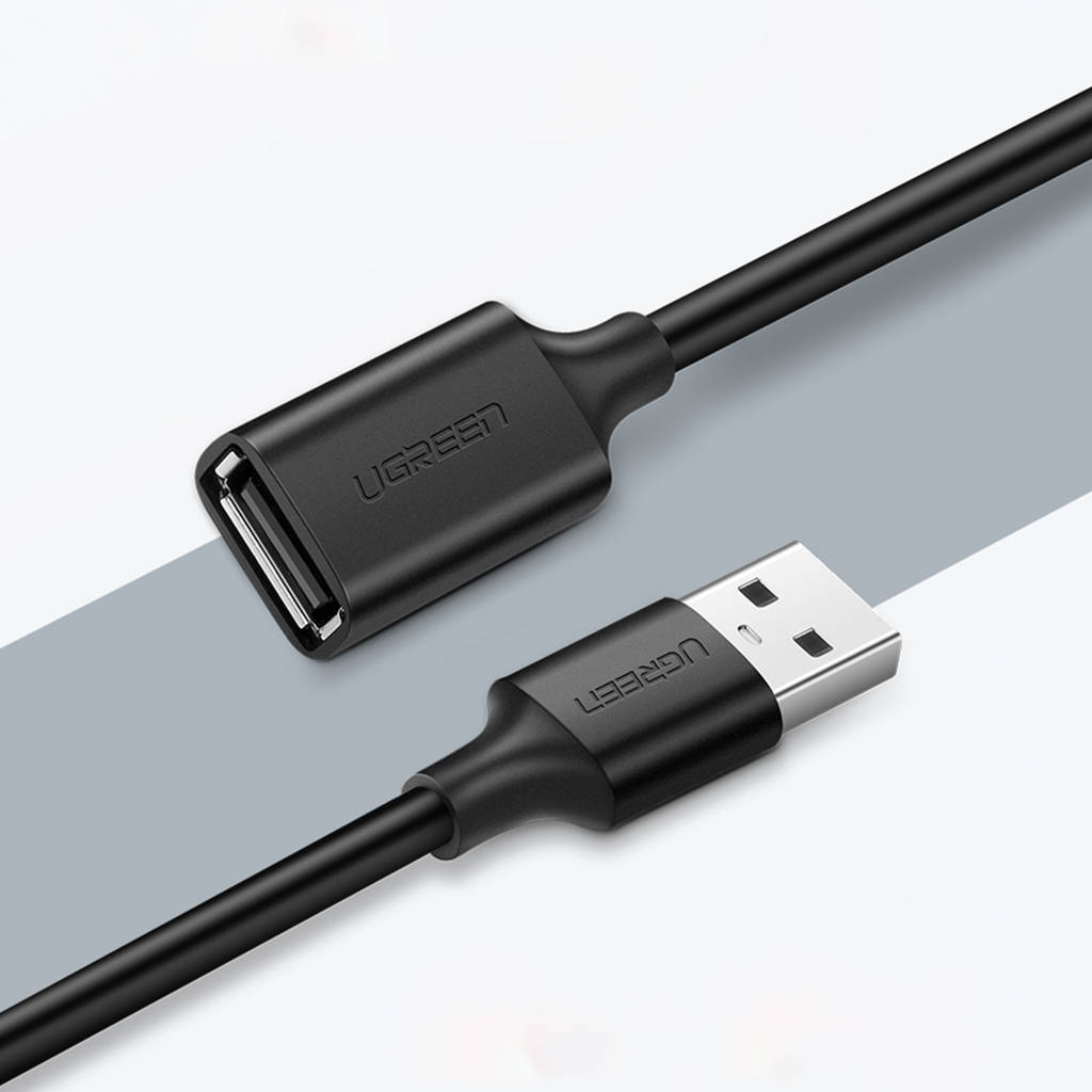 UGREEN US103 USB Extension Cable, 3m, Black