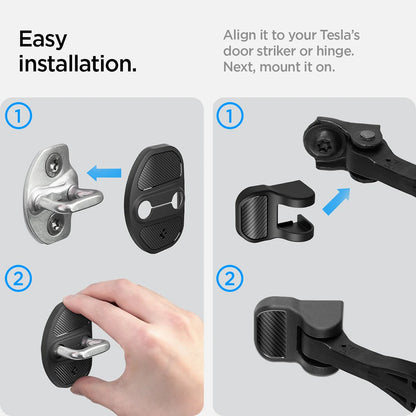 Hinge / Door Lock Protection Spigen for Tesla Y / 3, Set of 4 pieces ACP07123