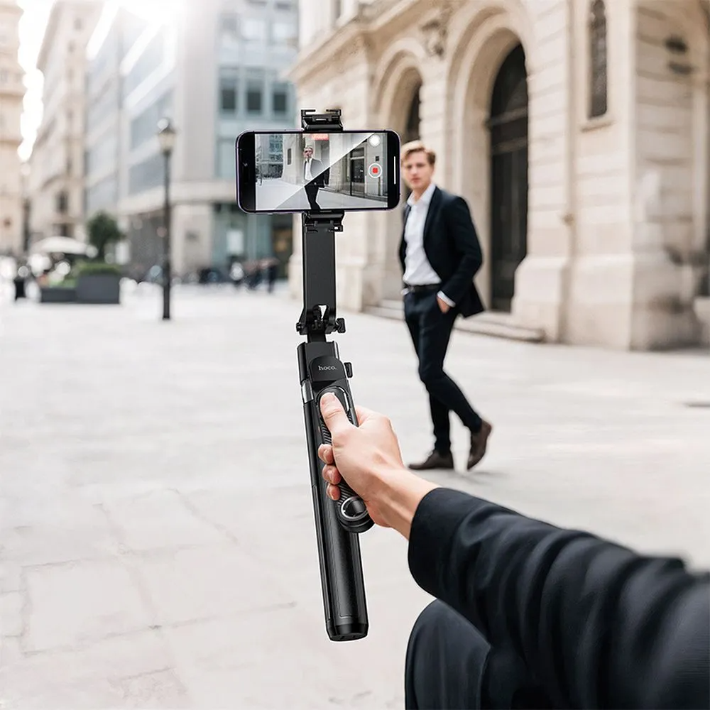 Bluetooth Selfie Stick HOCO K32 Face Tracking, 4.5inch - 7inch, Black