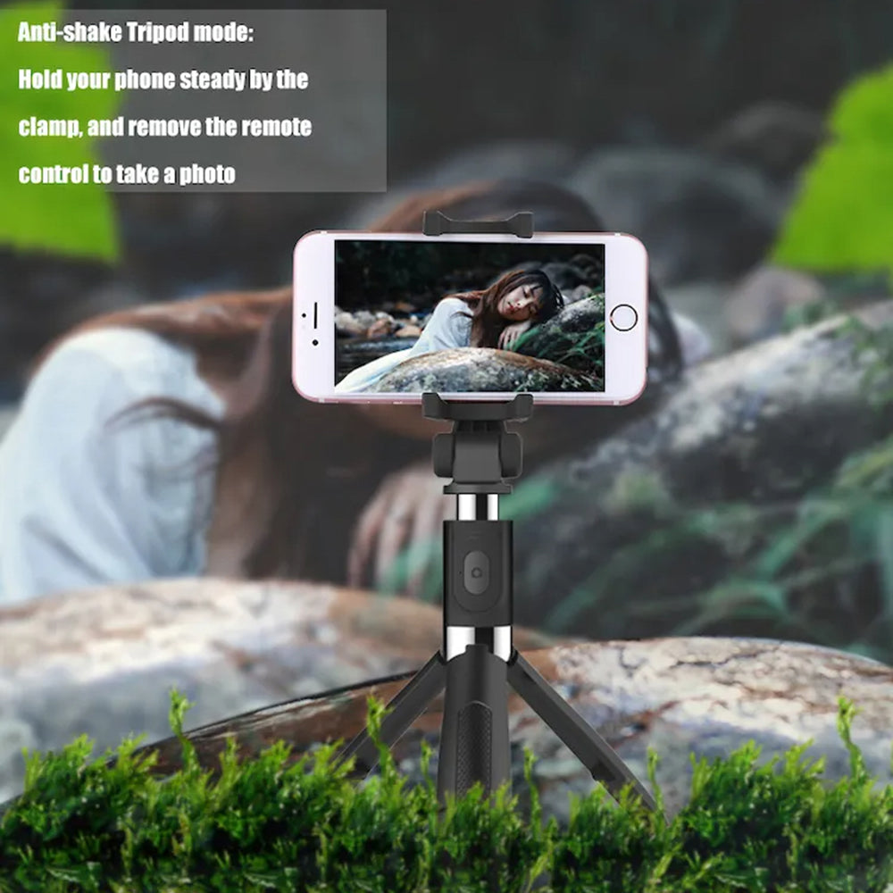 Selfie Stick Bluetooth Techsuit L01, Universal, Black