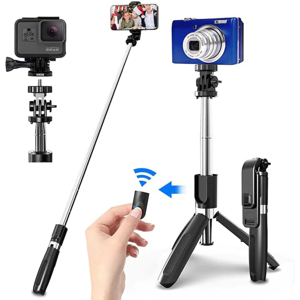 Selfie Stick Bluetooth Techsuit L02, Universal, Black