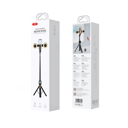 Selfie Stick Bluetooth XO Design SS23 Dual Lights, Universal, Black