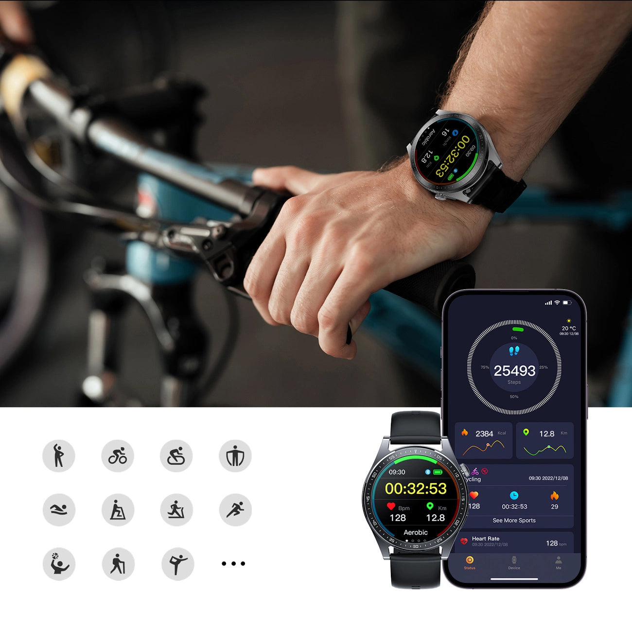 Smartwatch Joyroom JR-FC2, Black 