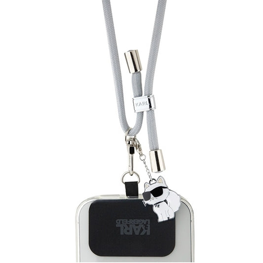 Karl Lagerfeld Choupette Phone Lanyard, Grey