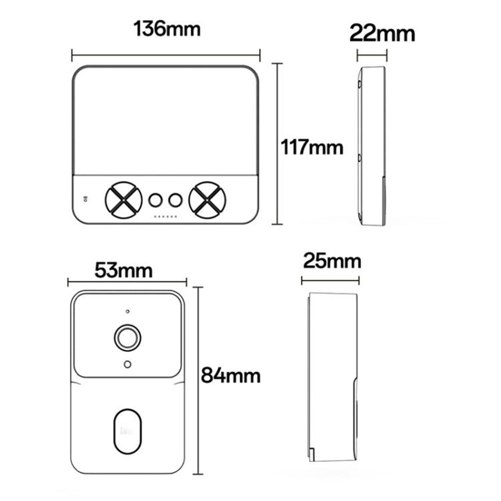 Yesido KM27 Doorbell, Wi-Fi, 2K