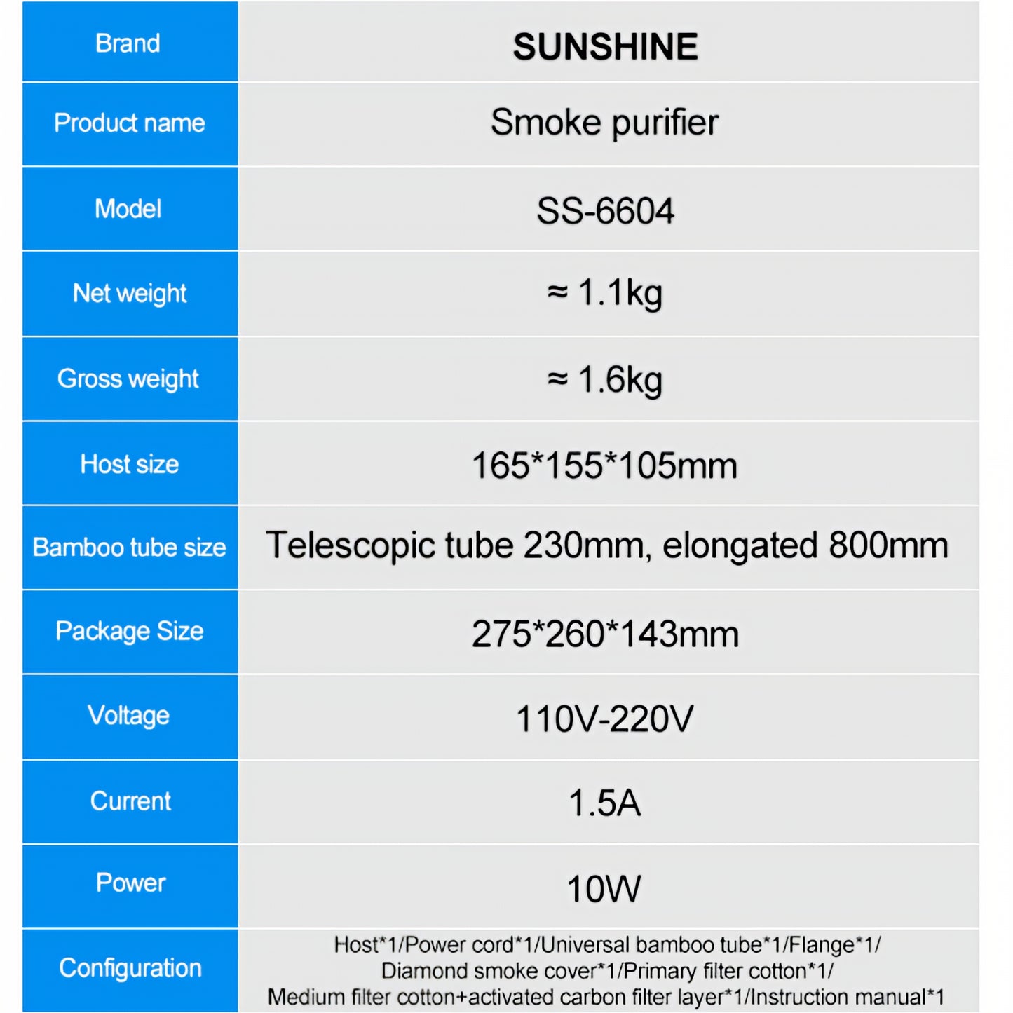 Sunshine SS-6604 Fume Filtration / Extraction Station