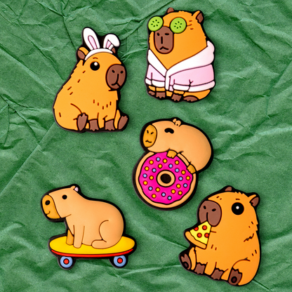 3D OEM Capybara Sticker for Phone / Tablet Case, Set of 5, Multicolor