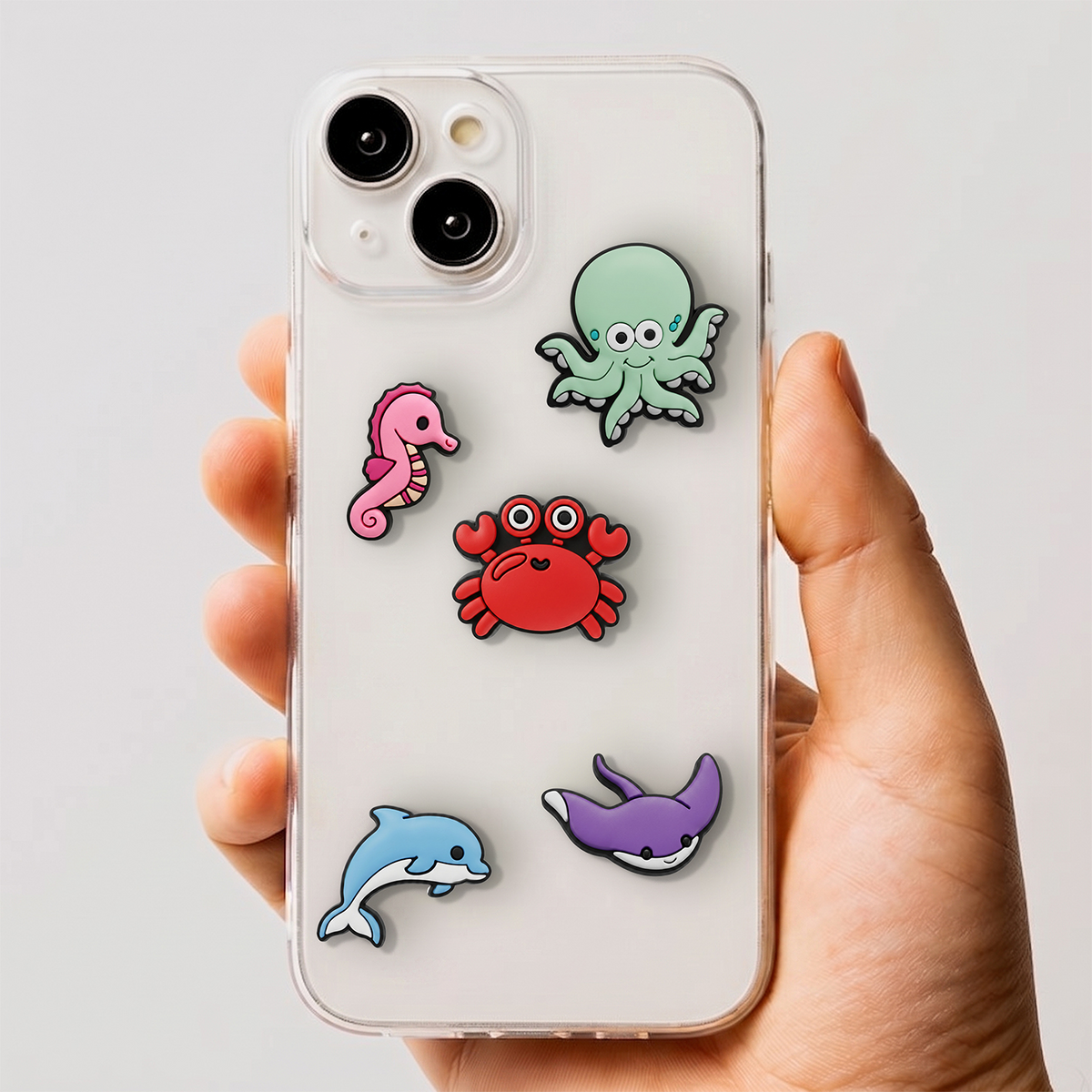 3D OEM Ocean Sticker for Phone / Tablet Case, Set of 5, Multicolor