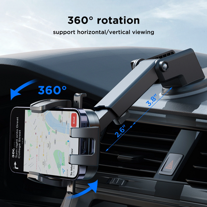 Joyroom JR-OK6 Dash 2 Car Mount, 4.7inch - 6.8inch, Black
