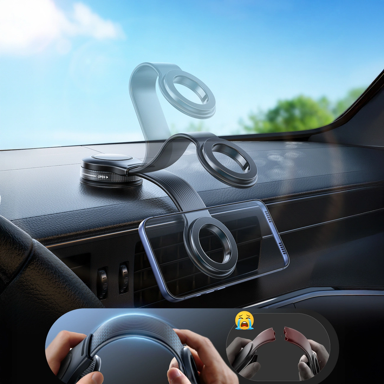Joyroom JR-ZS518 Magnetic Car Mount, Universal, Black