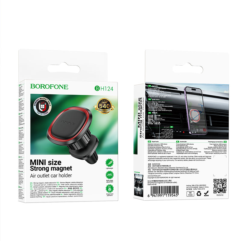 Borofone BH124 Roman Magnetic Car Mount, Universal, Black