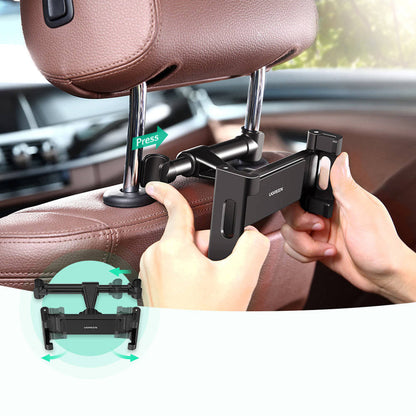UGREEN LP160 (60108) Headrest Car Holder for Phone / Tablet, 4.7inch - 12.9inch, Black